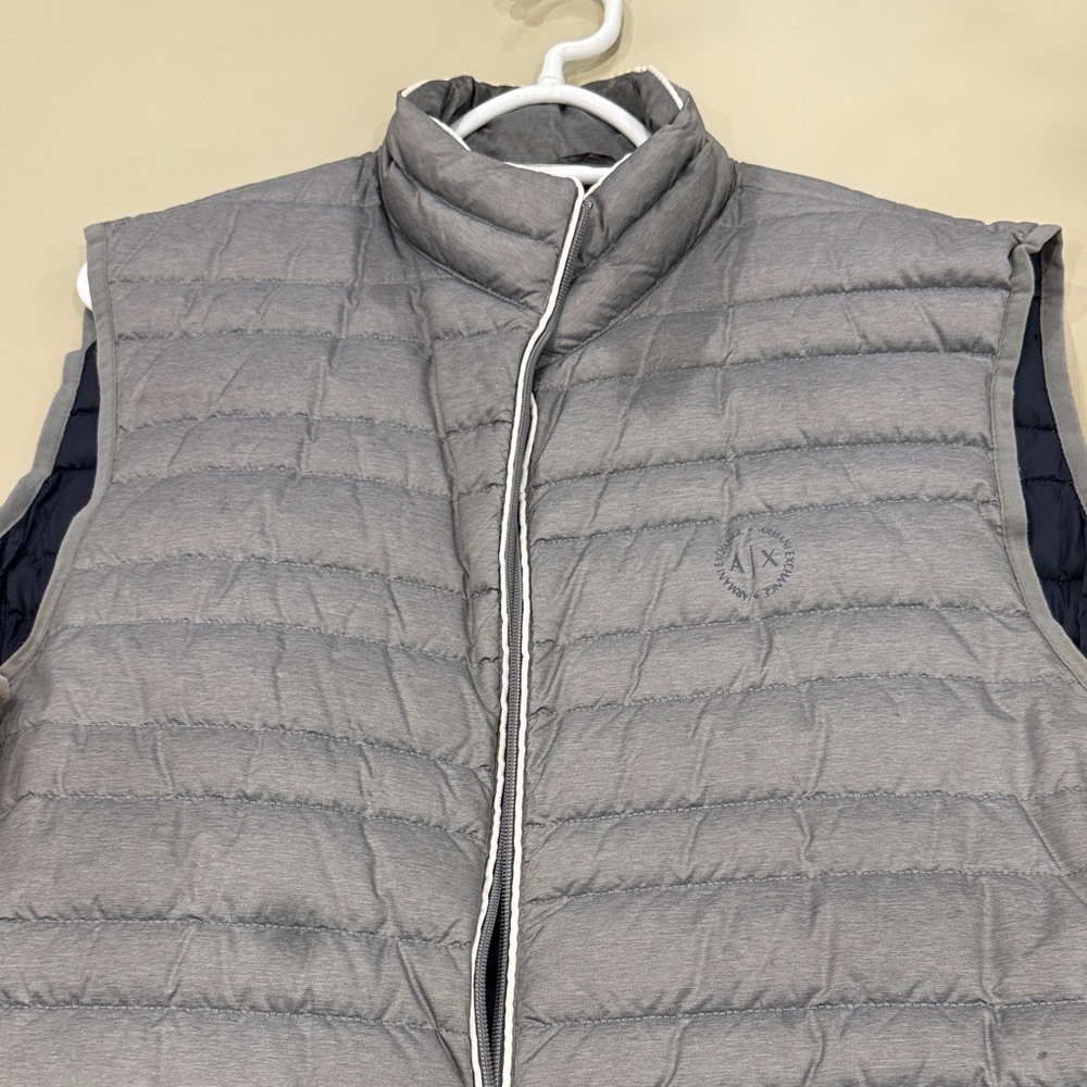 Armani Exchange AX Men's Quilted Gray Puffer Vest XL